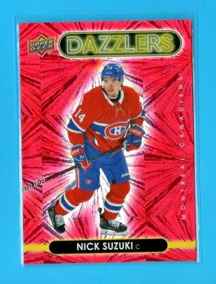 2021-22 Upper Deck Series 1 Red Dazzlers #DZ-26 Nick Suzuki  -  Canadiens -Rare