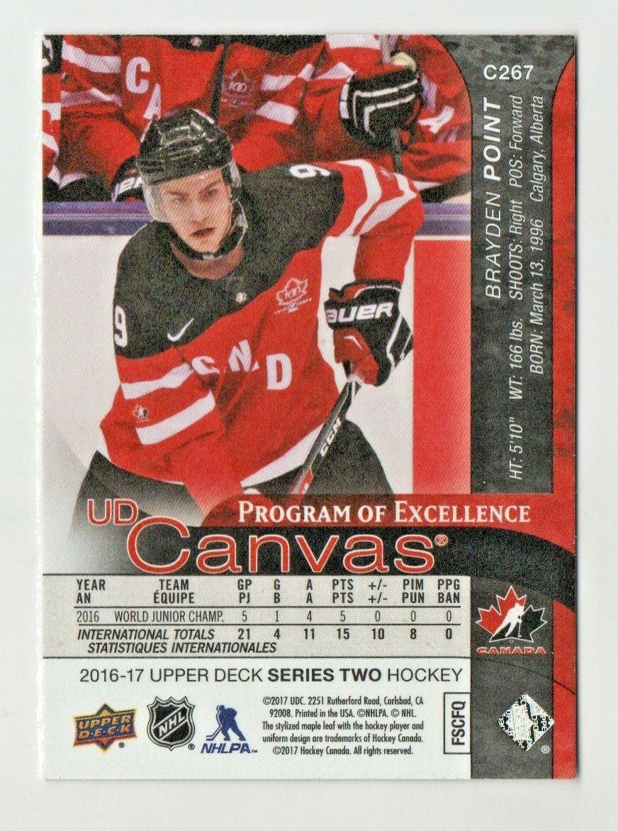 2016-17 Upper Deck Canvas Program of Excellence #C267 BRAYDEN POINT 