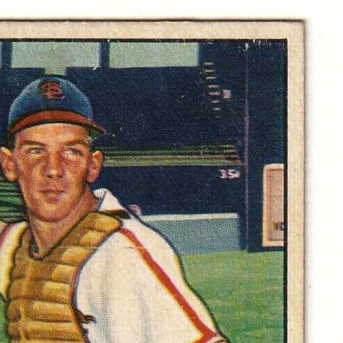 1951 Bowman  -  Del Rice   -  St. Louis Cardinals  #156   VG-EX.