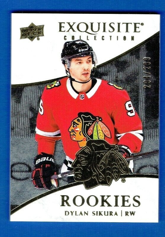 2018-19 U.D EXQUISITE HOCKEY EXQUISTIE ROOKIES #294/299 BLACKHAWKS Dylan Sikura