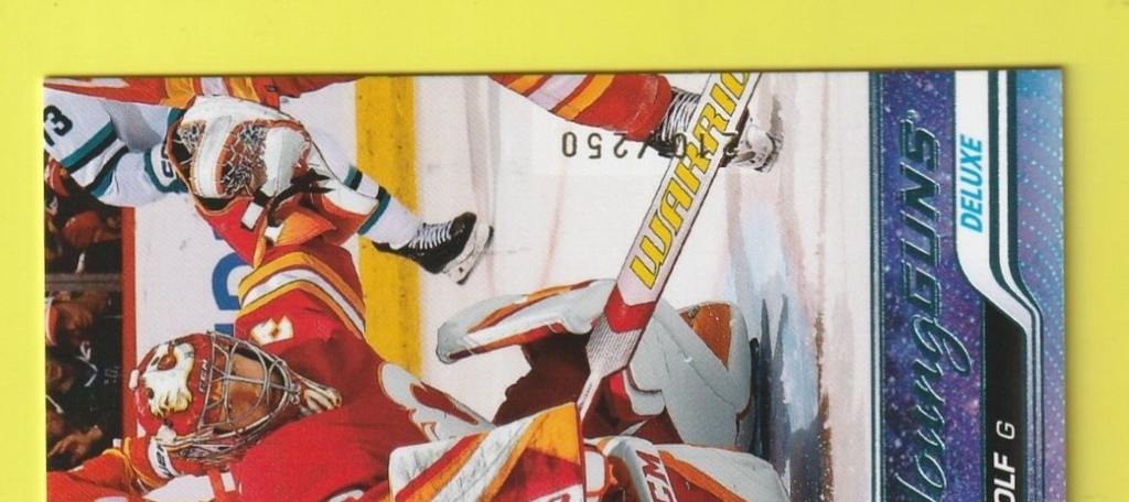 2023-24 Upper Deck Young Guns Deluxe #210 Dustin Wolf 210 /250 - Calgary Flames