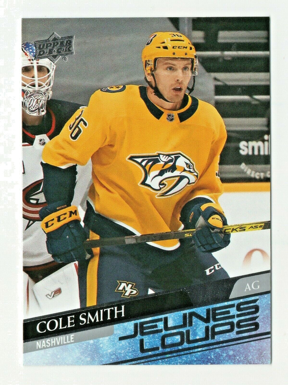 2020-21 UPPER DECK SERIES 2 YOUNG GUNS FRENCH JEUNES LOUPS Cole Smith 481  Preds