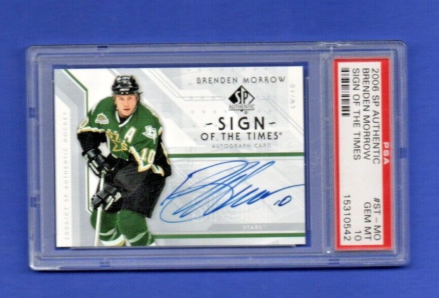 BRENDEN MORROW 2006-07 SP Authentic SIGN OF THE TIMES AUTO #ST-MO = Dallas Stars