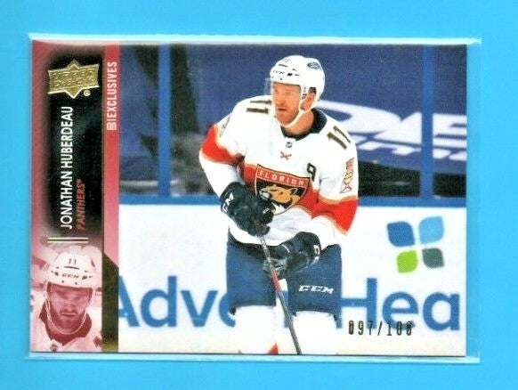  2021-22 Upper Deck Series 1 JONATHAN HUBERDEAU Exclusives  097/100  #78 Florida