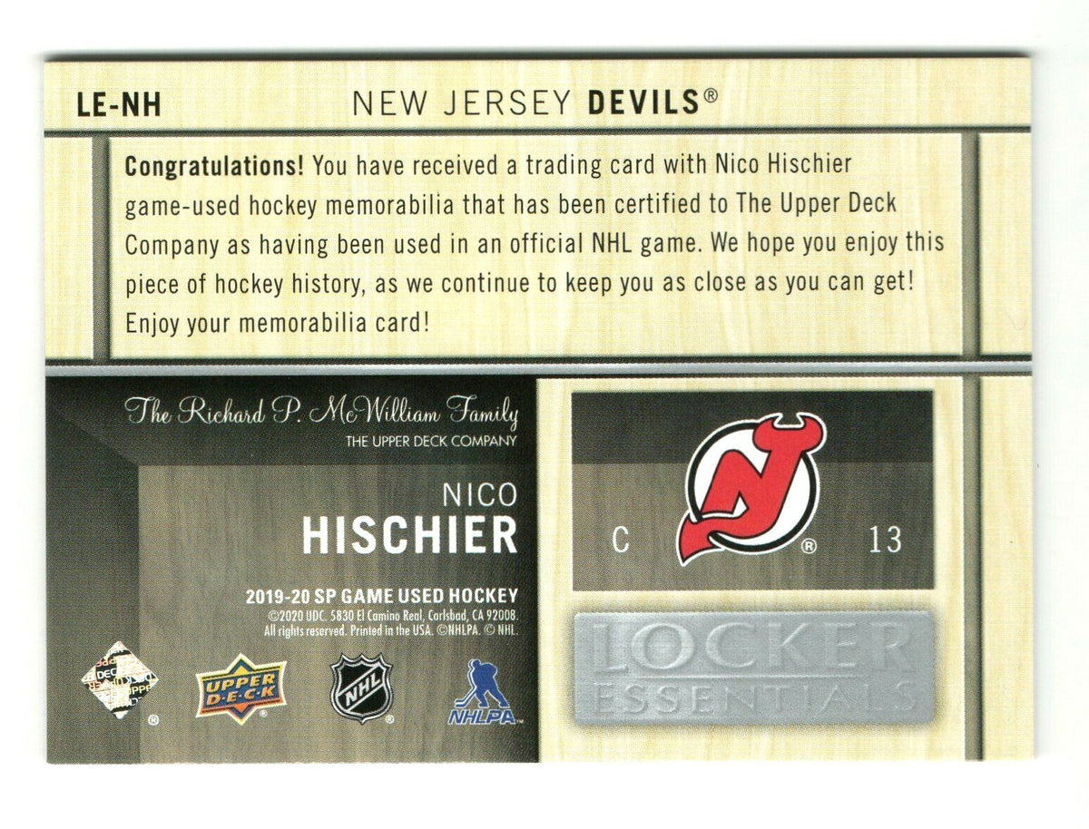2019-20 Upper Deck SP Game Used Locker Essentials Nico Hischier #LE-NH - DEVILS