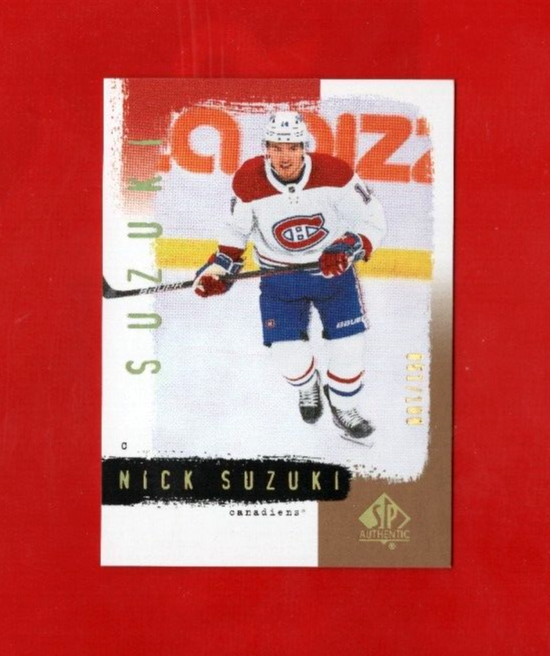 2020 2021 Upper Deck Sp Authentic Gold Nick Suzuki  051/ 100  Montreal Canadiens