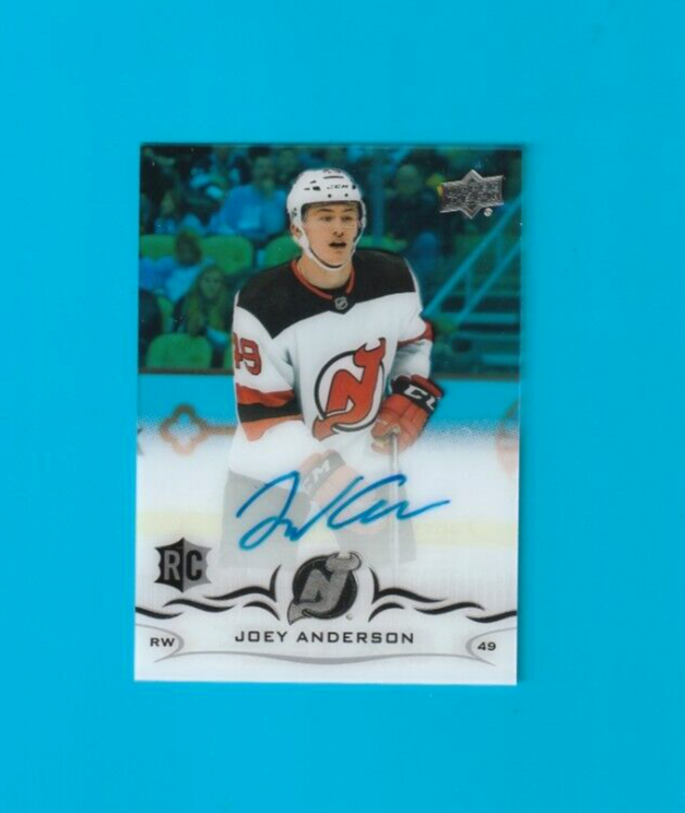2018-19 Upper Deck UD Clearcut Rookie Auto - CCR-AN  - Joey Anderson - NJ Devils