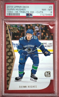 2019 Upper Deck '94 Tribute Die-Cut  -  Quinn Hughes  - ROOKIE #5    PSA 8 NM-MT
