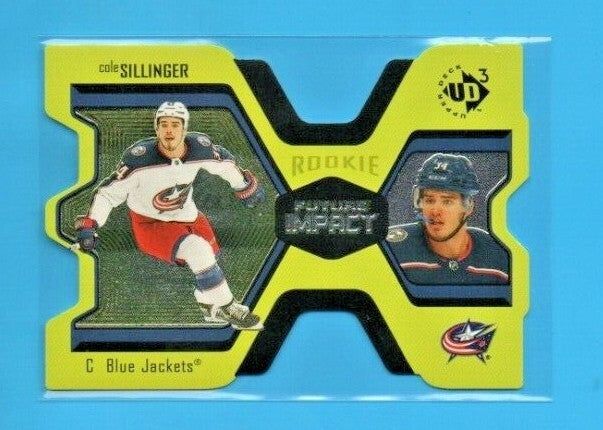 2021/22 UD Extended UD3-34 Cole Sillinger Future Impact Rookie Card 0786/1000