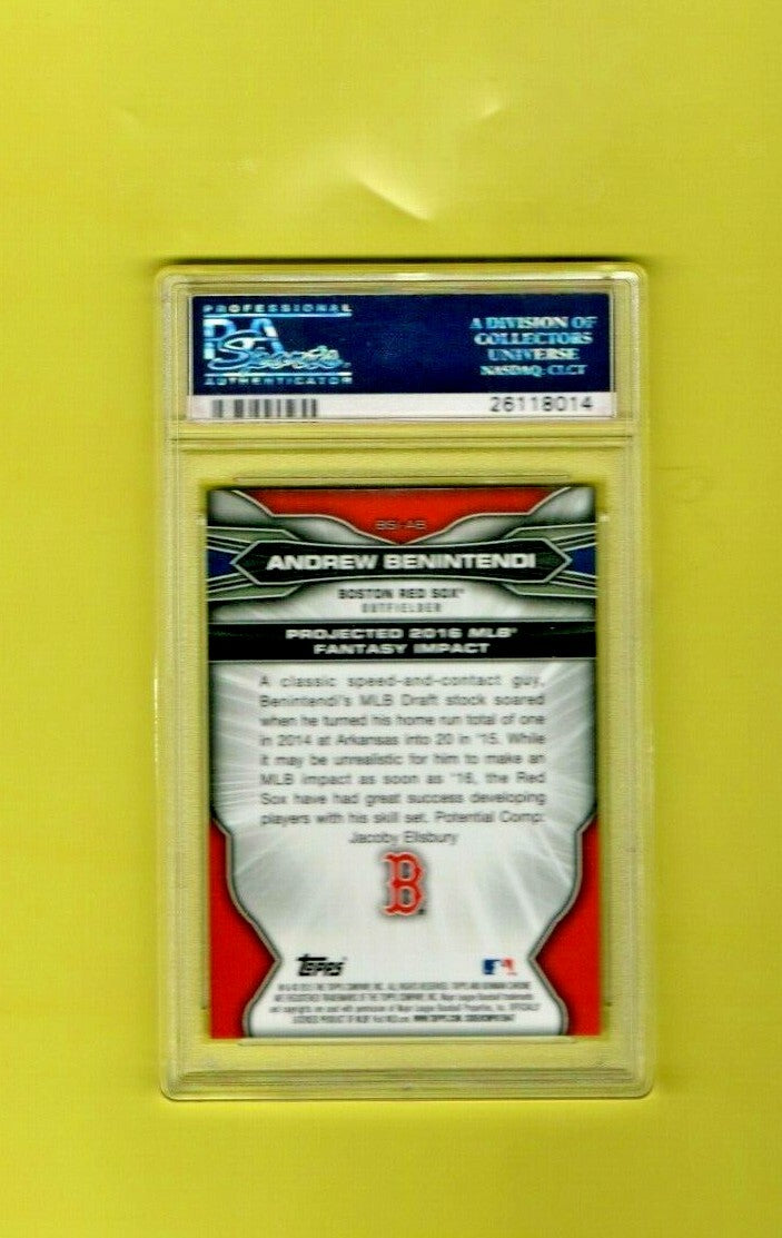 Andrew Benintendi 2015 Bowman Chrome Draft Scouts #BSIAB  -  PSA 10 Gem Mint 