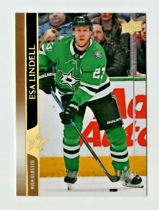20-21 UD  HIGH GLOSS #01/10 FRENCH - RARE SERIES 1 #60  ESA LINDELL Dallas Stars