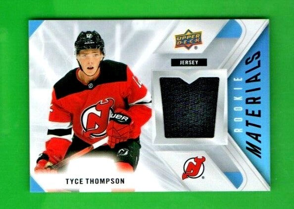 Tyce Thompson 2021-22 UD Series 2 Rookie Material Relic  BLACK   #RM-TT Devils