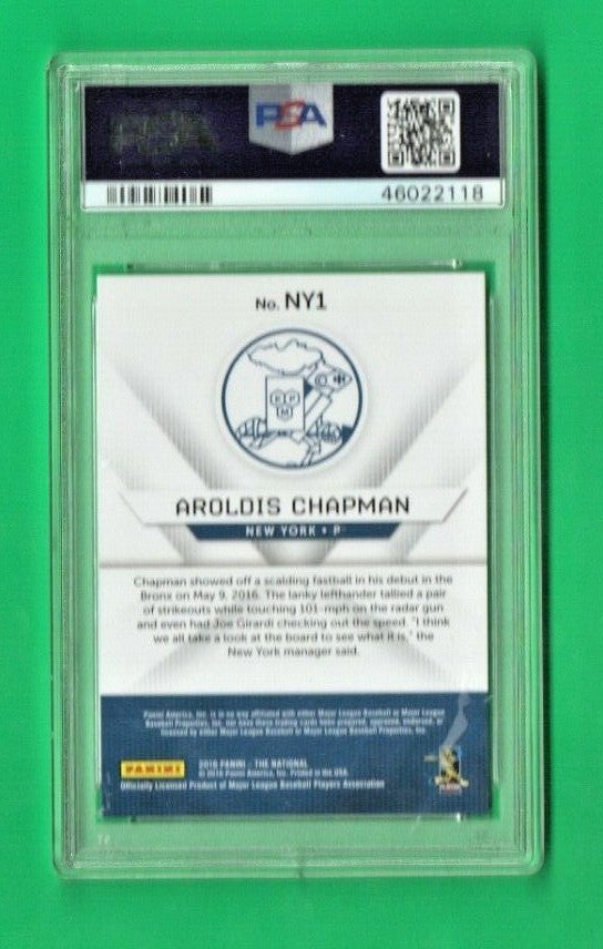 2016 Panini National Conv N.Y. Baseball Hyper Plaid #NY1 Aroldis Chapman 93/99 