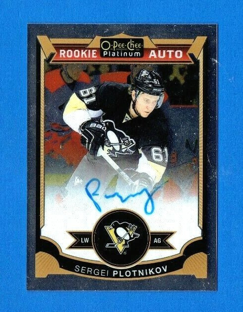 2015-16 OPC Platinum Sergei Plotnikov Auto Rookie  Pittsburgh Penguins