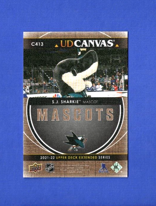 2021-22 Upper Deck Extended Series S.J. Sharkie Canvas Mascots SP#C413  - Sharks