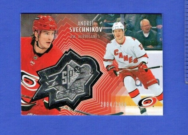 Andrei Svechnikov 2021-22 UD Extended SPxFinite Radiance Silver #SF-9  2894/2999