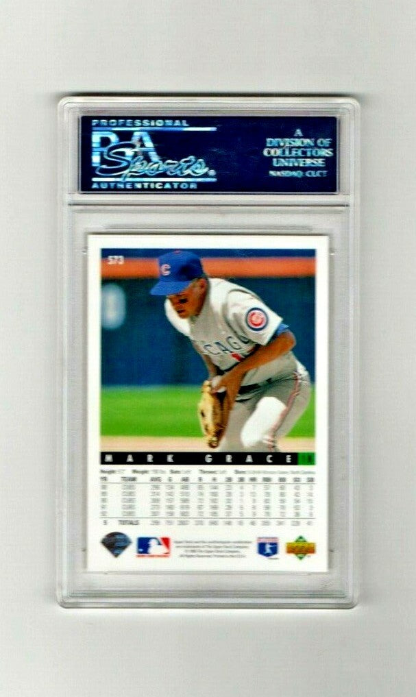 1993 Upper Deck Gold Hologram MLB Parallel Card #573 Mark Grace PSA  GEM-MT 10