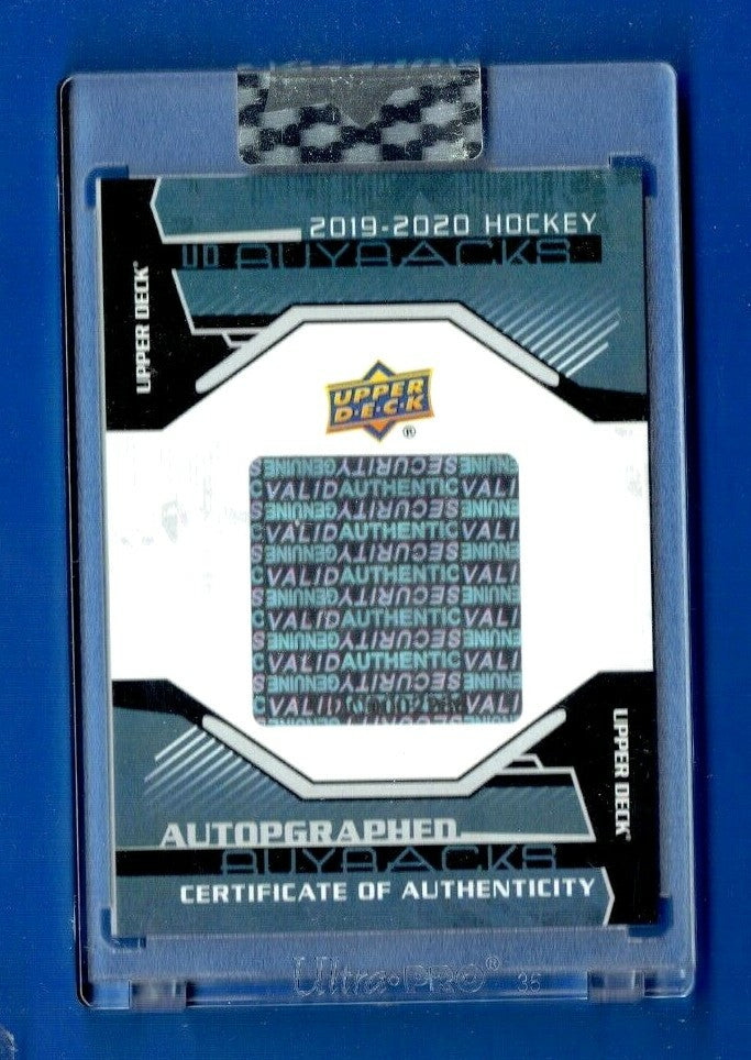 2019-20 upper deck buybacks MARC-ANDRE FLEURY  09/20 SILVER AUTO  (SEALED)