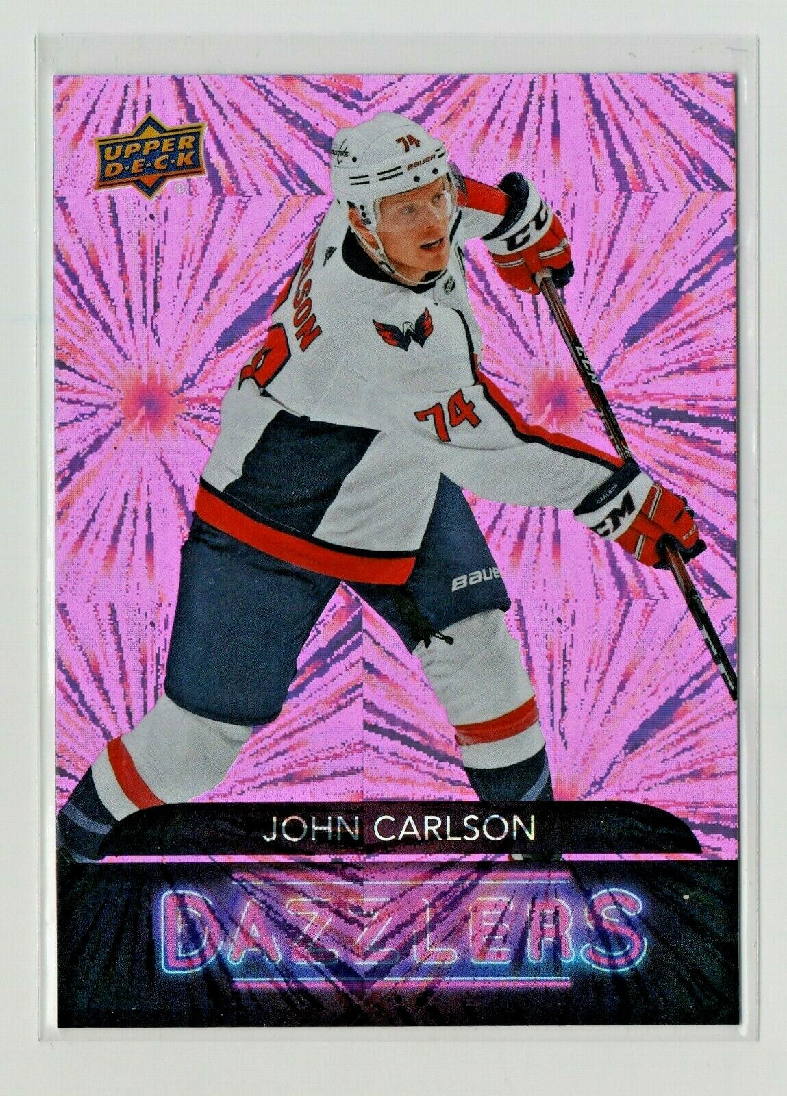 2020-21 UD Series 1 Dazzlers Pink #DZ-48 John Carlson - Washington Capitals 