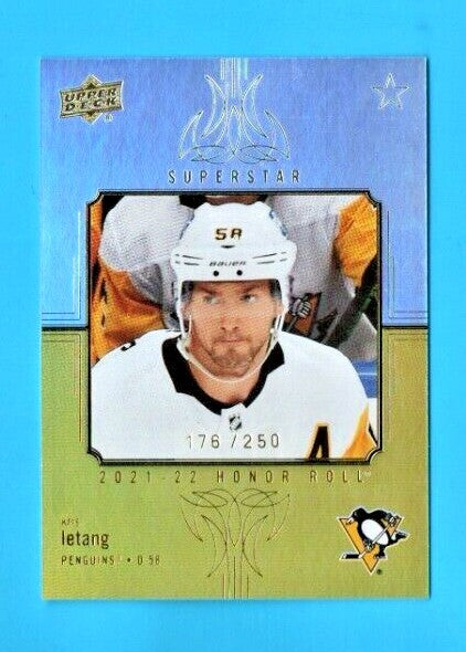 KRIS LETANG 2021-22 Upper Deck Series 2 Honor Roll  RAINBOW  #HR-99  --  176/250