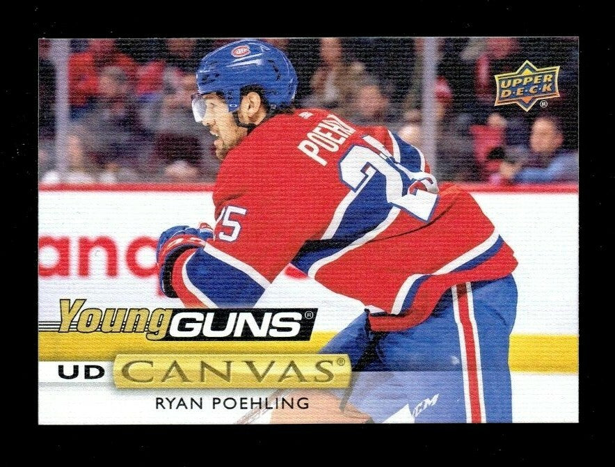 2019-20 UD Series 2 Canvas Young Guns RC #C226 Ryan Poehling Montreal Canadiens 