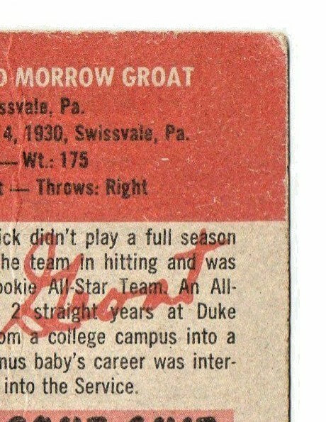 1953 Topps Set Break #154 Dick Groat  Pittsburgh Pirates shortstop