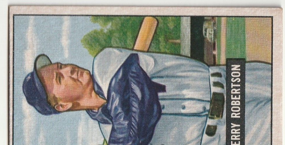 1951 Bowman  -  Sherry Robertson    -  Wasington Senators  #95   EX- EX+