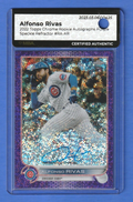 2022 Topps Chrome Purple Speckle Alfonso Rivas ROOKIE AUTO /299 #RA-AR  MBA AUTH