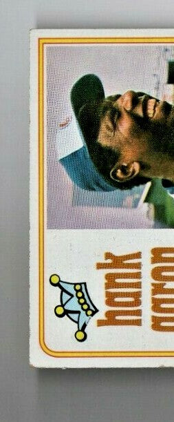 1974 Topps - Hank Aaron - #1 Home Run King Atlanta Braves Baseball Card  VG-VG+
