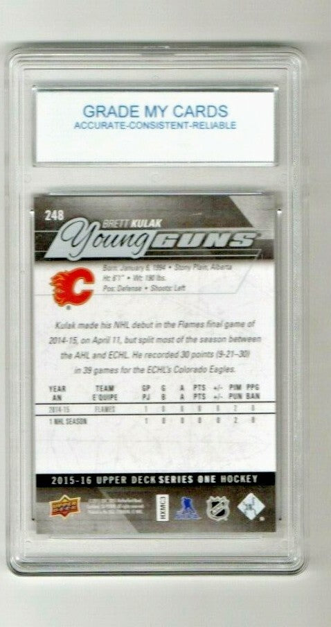 2015-16 Upper Deck Young Guns Rookie Brett Kulak #248 GMC GEM MT 10 - Flames