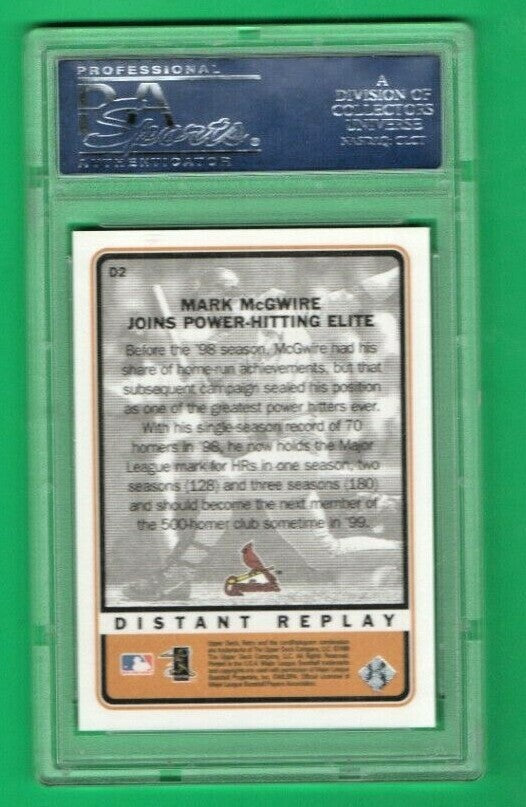 1999 Upper Deck Retro MARK McGUIRE  Cardinals #D2 PSA 8.5 POP 1 Only 5 higher - 