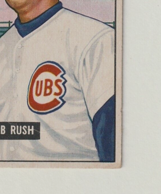 1951 Bowman #212:   -  BOB RUSH     "Chicago Cubs" ~  VG-EX
