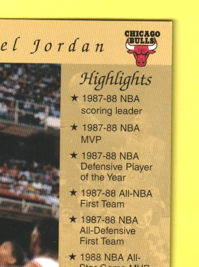 1998 Upper  Deck -  MICHAEL JORDAN  - Gatorade Postcard NBA  #4 of 12   -  3.5/5