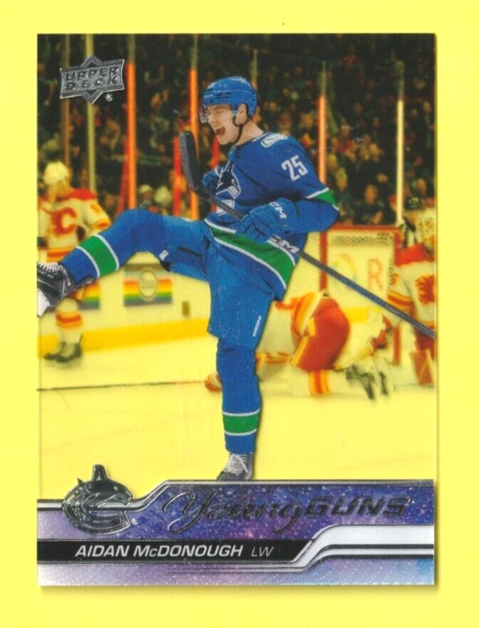 Aidan McDonough  2023-24 Upper Deck Young Guns -  Clear Cut  -   SP RC Card #232