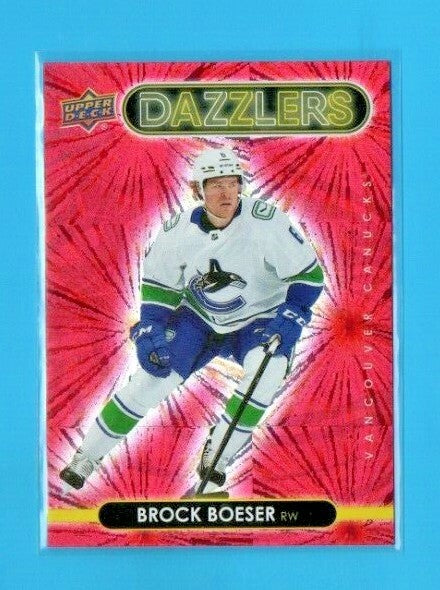 2021-22 Upper Deck Series 1 Red Dazzlers #DZ-43 Brock Boeser - Vancouver Canucks