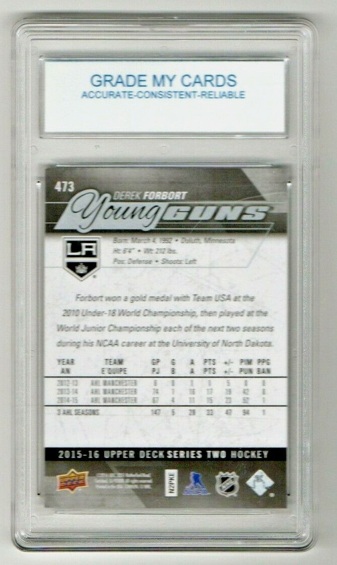 2015-16 Upper Deck  Young Guns #473 Derek Forbort  GMC -  Graded: -  Gem-Mint 10