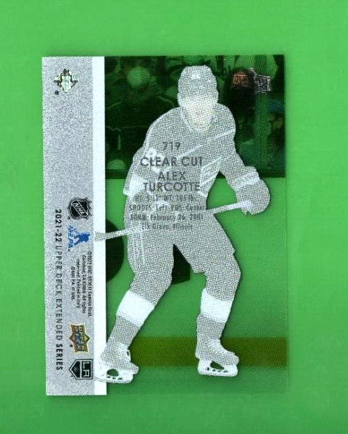 2021/22 Upper Deck Extended Clear Cut Young Guns Rookie Alex Turcotte #719 Kings