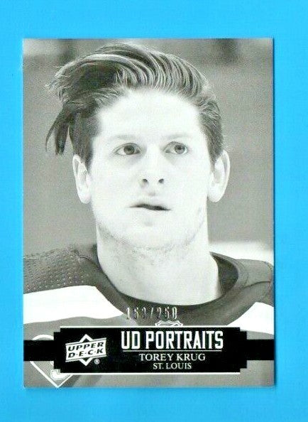 Torey Krug Ud Portraits 153/250 St Louis Blues Rare Upper Deck 2021-22 