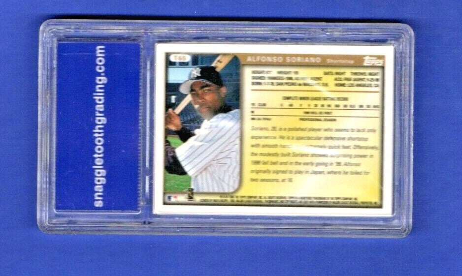1999 Topps Traded Alfonso Soriano Rookie RC #T65 PSA 10 Yankees Graded GEM MT 10