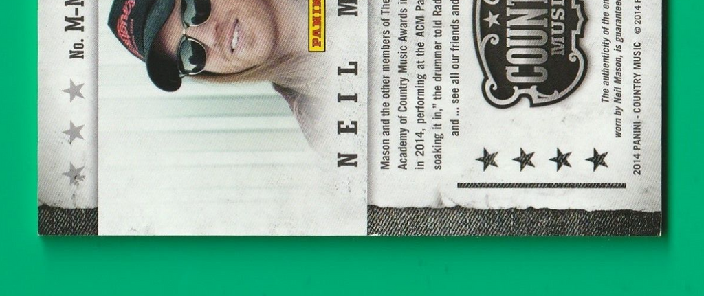 2014 Panini Country Music Musician Materials #MNM Neil Mason 401/499