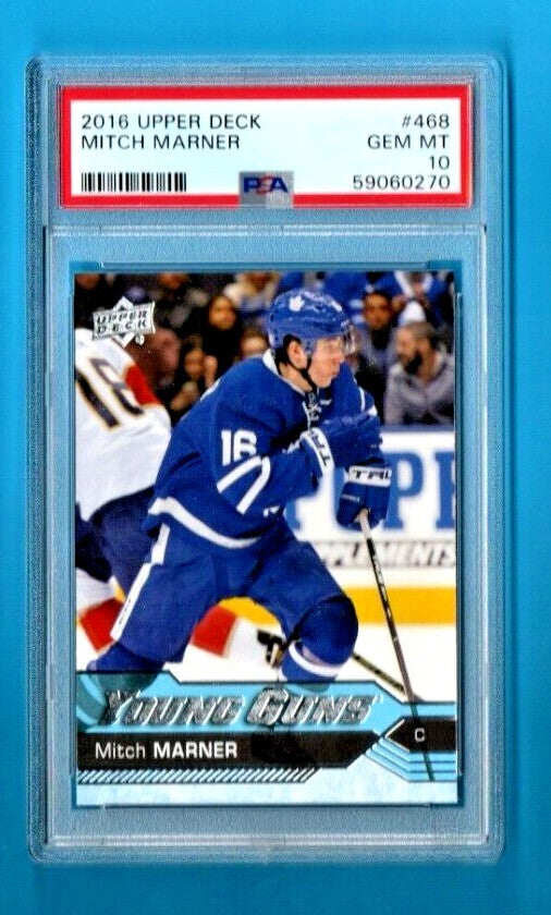 2016-17 Mitch Marner Upper Deck Series 2 Young Guns Rookie RC  Leafs #468 PSA 10