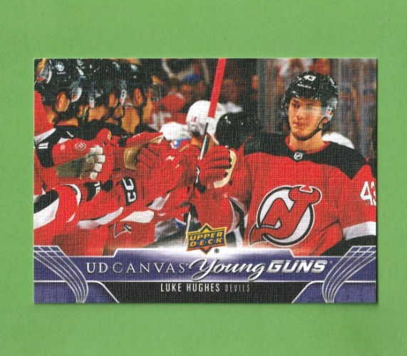 2023-24 Upper Deck Series 2 Canvas Young Guns C213 LUKE HUGHES New Jersey Devils