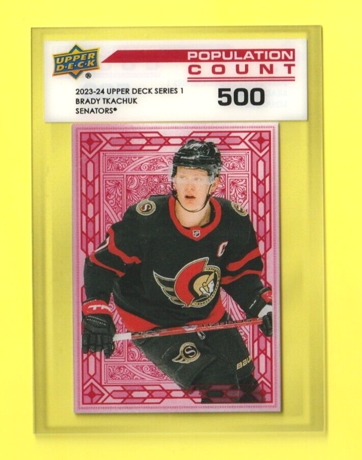 2023-24 Upper Deck Series 1  -  #PC-16 Brady Tkachuk   -  Population Count 500
