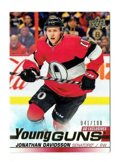 2019-20 UPPER-DECK YOUNG GUNS UD EXCLUSIVES JONATHAN DAVIDSSON #479 -  041/100