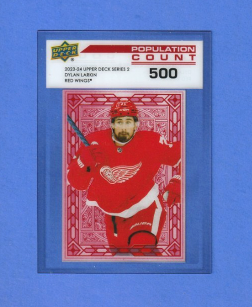 2023-24 Upper Deck Series 2 Dylan Larkin  Population Count 500 Detroit Red Wings