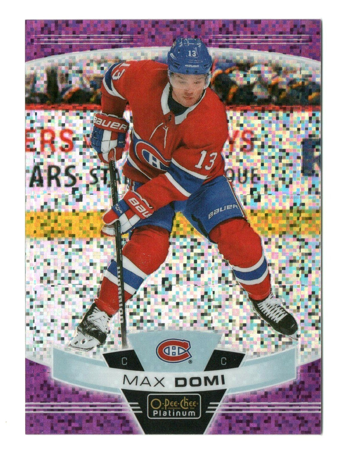2019-20 OPC PLATINUM VIOLET PIXELS -  MAX DOMI #132  MONTREAL CANADIENS 016/399