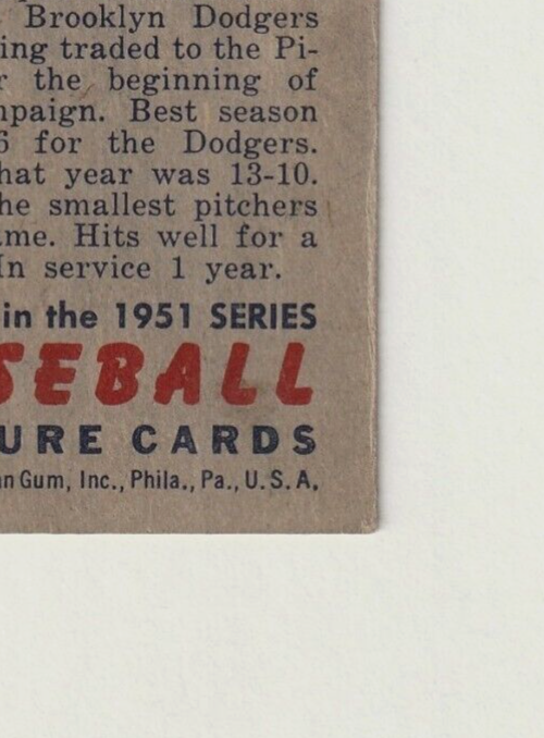1951 Bowman #204   -   Vic Lombardi  -  Rookie  -  Pittsburgh Pirates