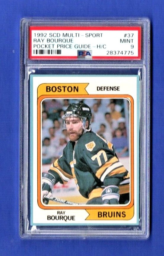 1992 SCD Multi-Sport Pocket Price Guide #37 RAY BOURQUE  PSA  Mint 9 Bruins HOF