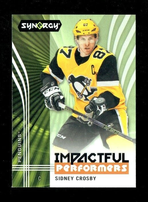 2019/20 UPPER DECK SYNERGY IMPACTFUL PERFORMERS SIDNEY CROSBY IP-10 PENGUINS
