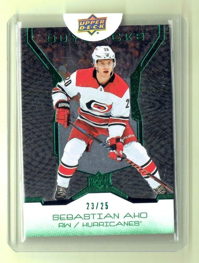 2019-20 UD Buybacks SEBASTIAN AHO - 23/25 Carolina Hurricanes